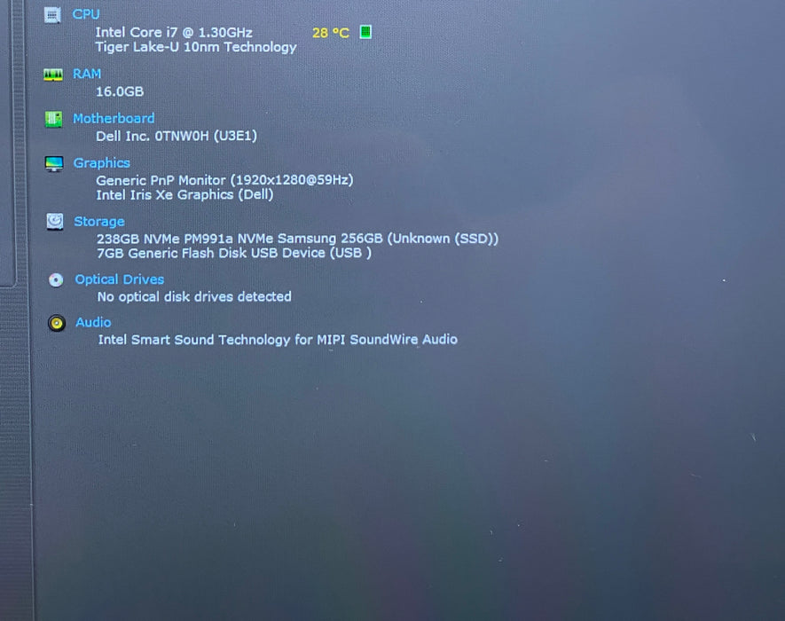 Dell Latitude 7320 Detachable TOUCH Core i7-1180G7 1.30GHz 16GB RAM 256GB SSD