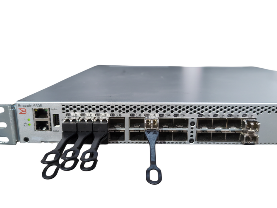 Brocade 6505 24x 16Gb SFP (12-Active) FC SAN Switch DL-6505-12-16G-0R, 1x PSU