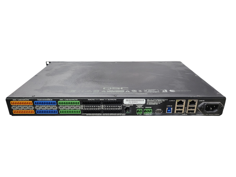 QSC Q-SYS Core 110F USB/Flex Channels Rack Mountable Digital Audio Processor