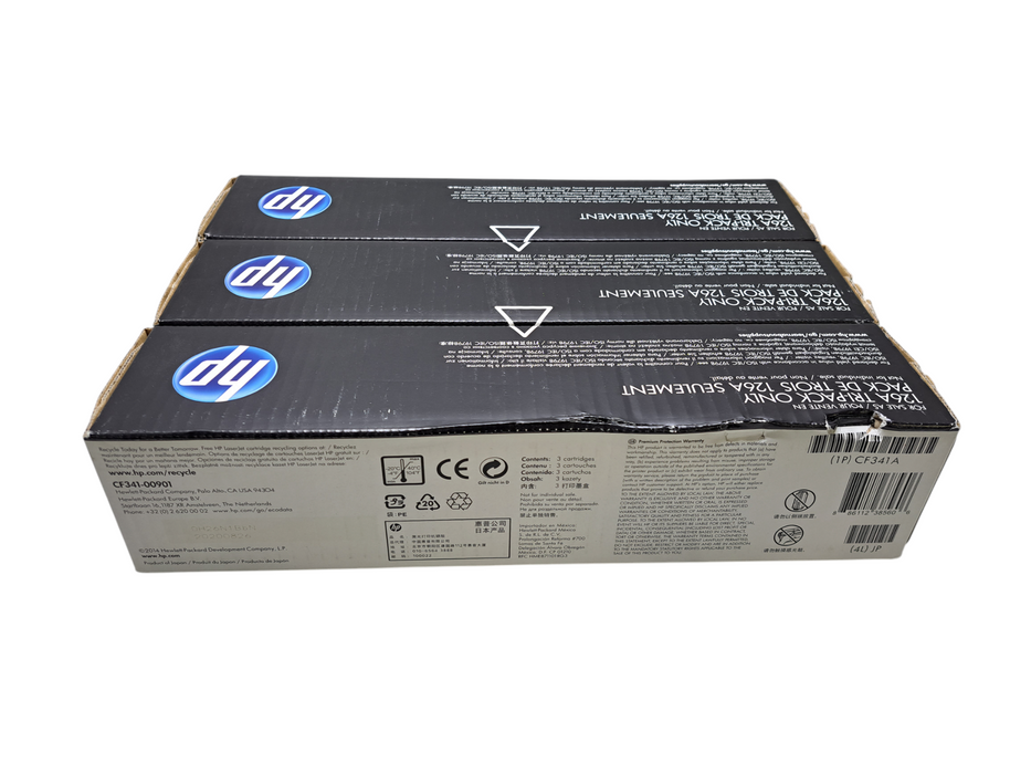 HP 126A Tri-Pack, Cyan, Magenta, Yellow Toner Cartridge Set  OEM