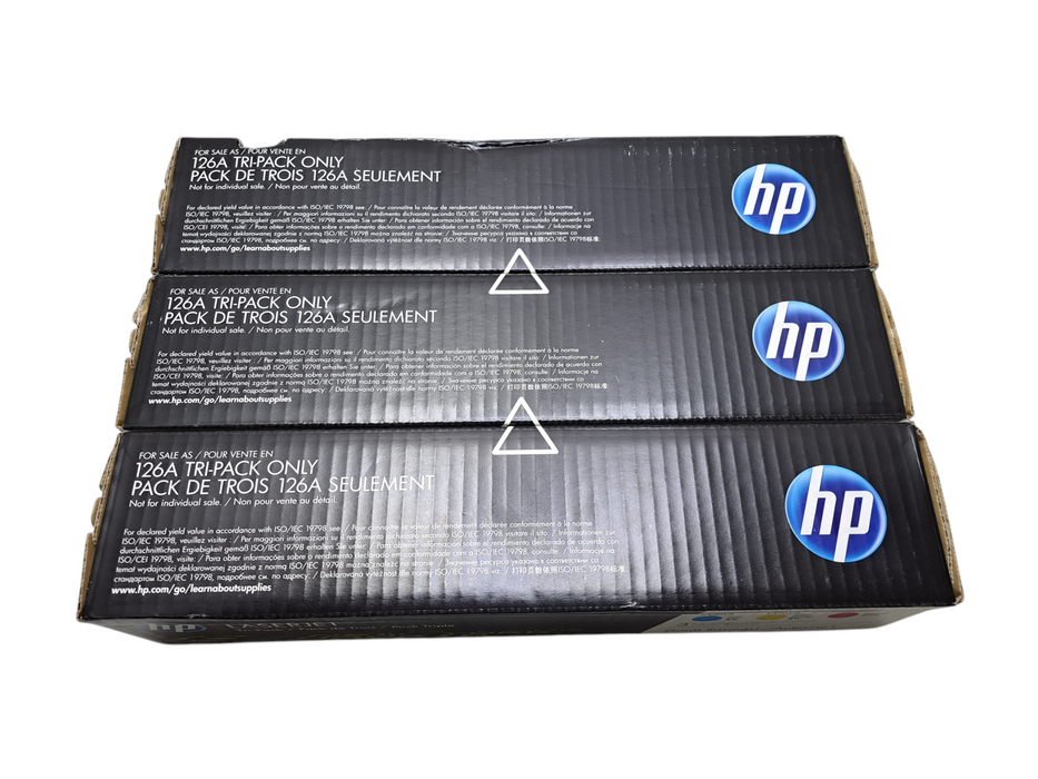 HP 126A Tri-Pack, Cyan, Magenta, Yellow Toner Cartridge Set  OEM