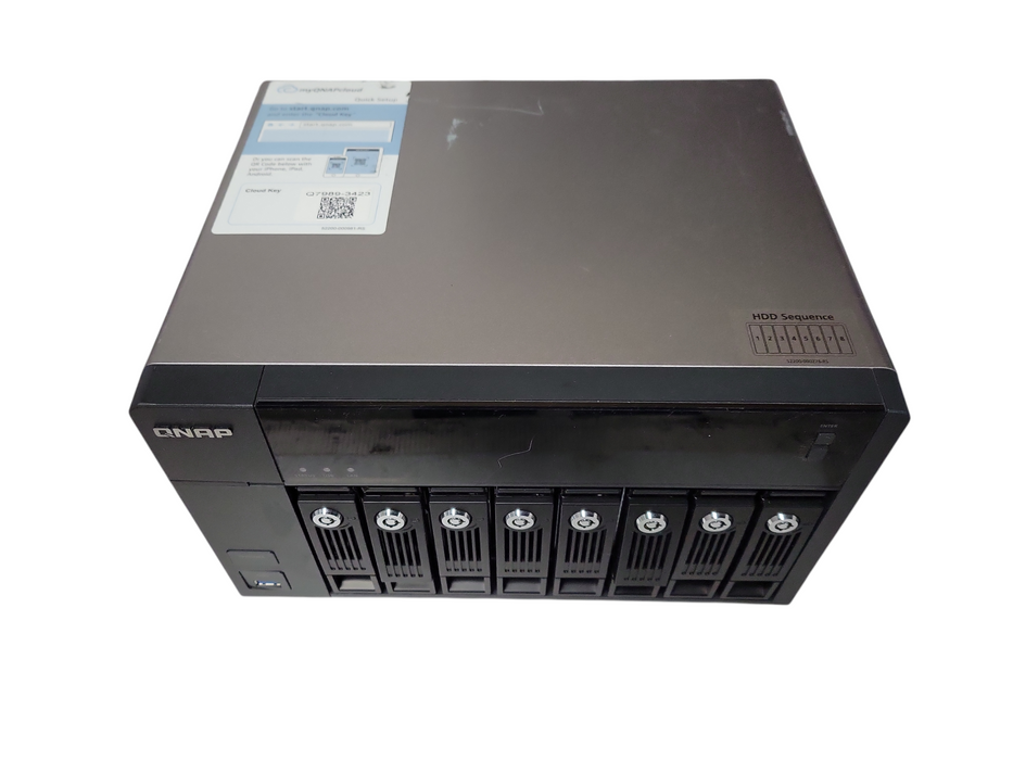 QNAP TVS-871 8-Bay Network attached storage with 8x 2TB HDDs
