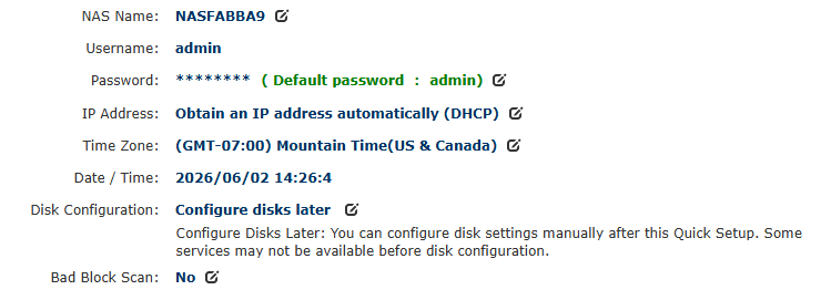 QNAP TVS-871 8-Bay Network attached storage with 8x 2TB HDDs
