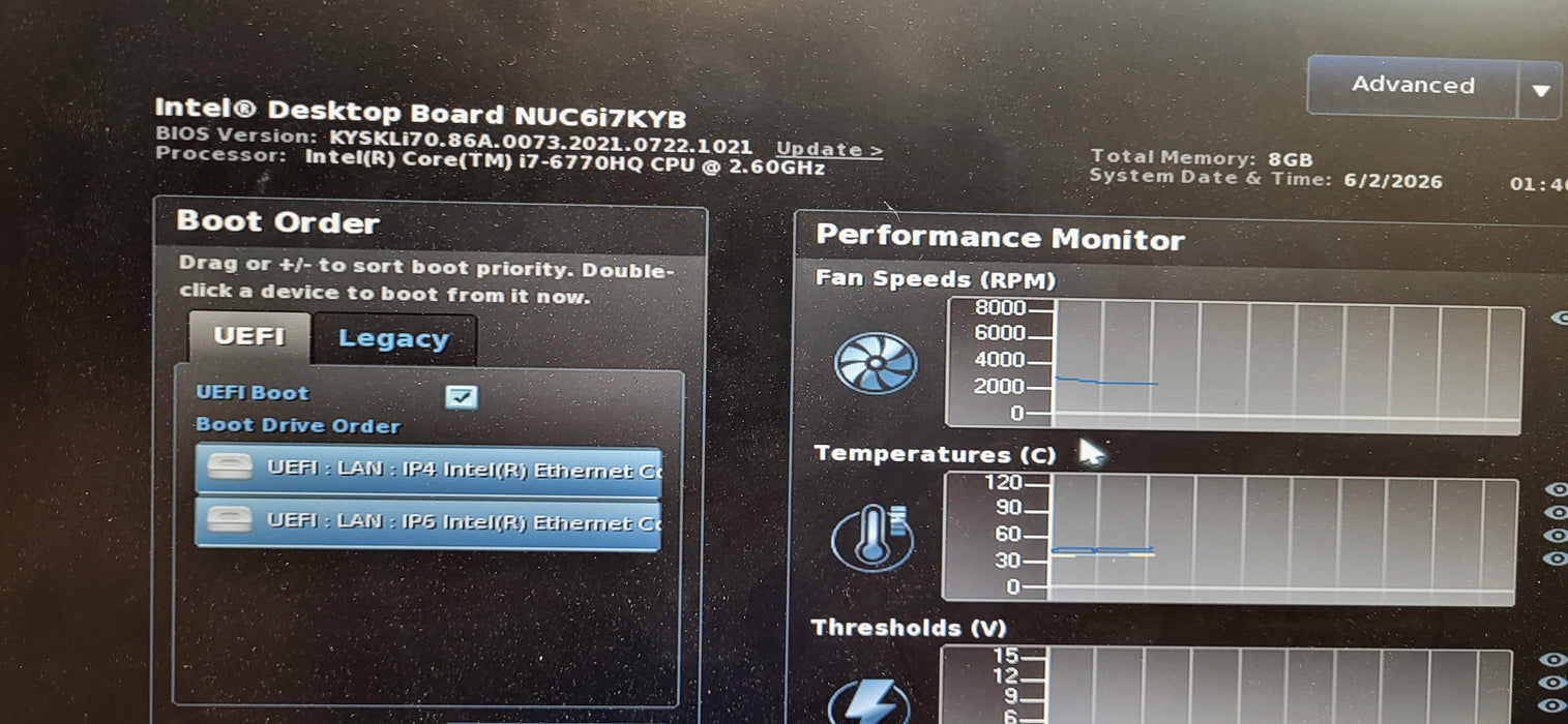Intel NUC6I7KYK i7-6770HQ CPU | 8GB DDR4 | No HDD