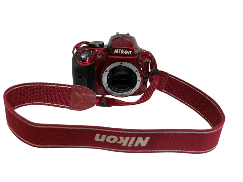 Red Nikon D3300 Digital Camera DSLR Camera Body Only ( No Lens )