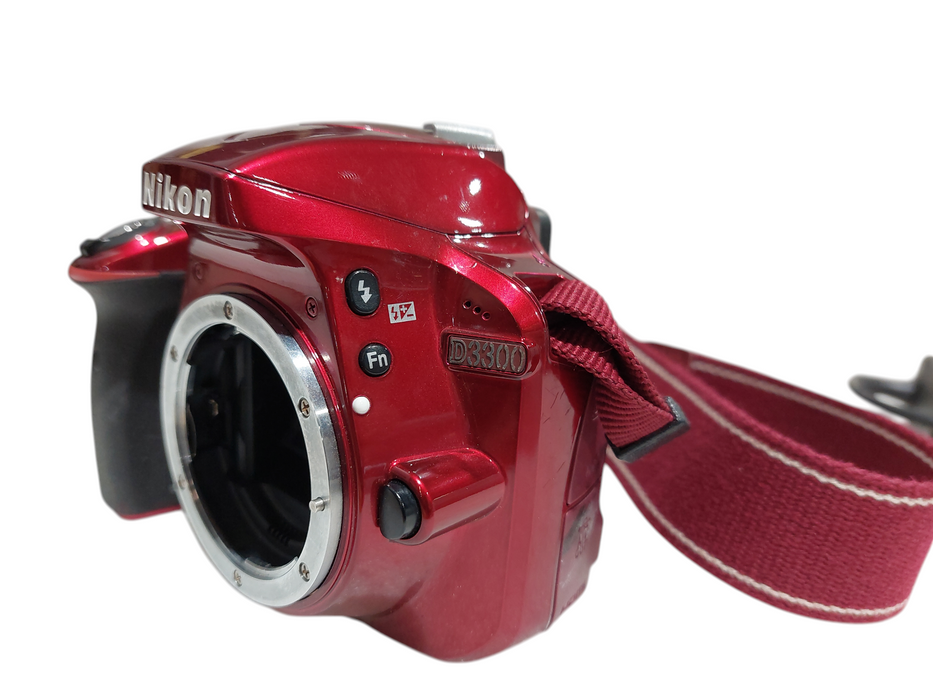 Red Nikon D3300 Digital Camera DSLR Camera Body Only ( No Lens )