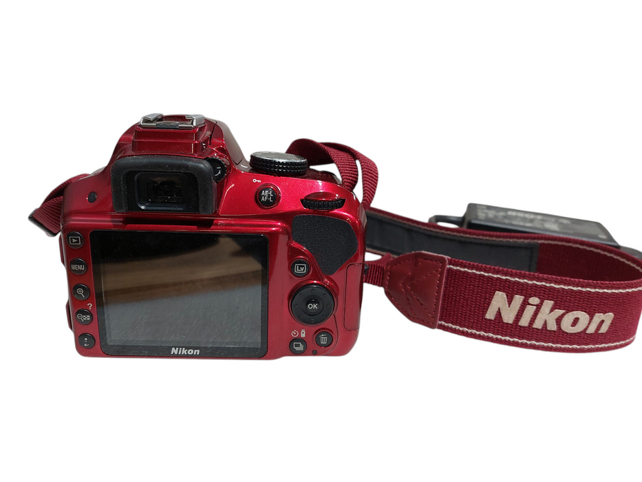 Red Nikon D3300 Digital Camera DSLR Camera Body Only ( No Lens )