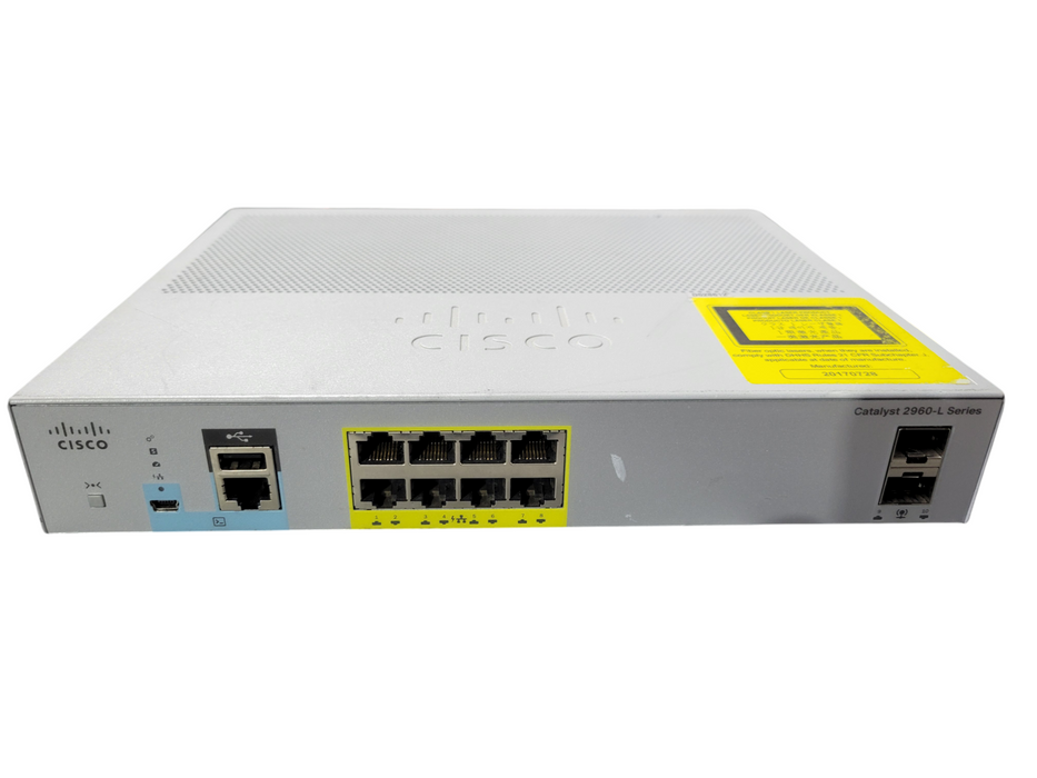 Cisco Catalyst 2960-L 8-Port Managed Gigabit Network Switch WS-C2960L-8PS-LL