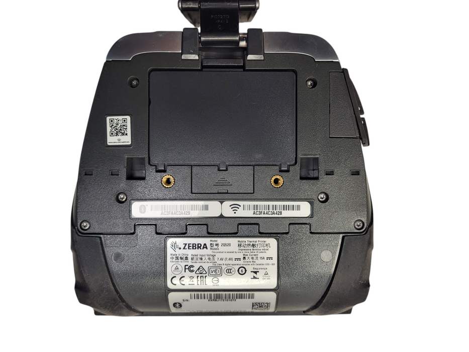 Zebra ZQ520 Mobile Thermal Receipt Printer Bluetooth No AC