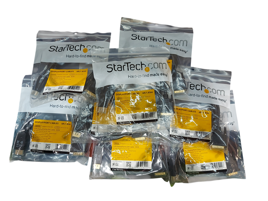Lot 10x Startech DisplayPort to DVI Cable 6FT DP Male