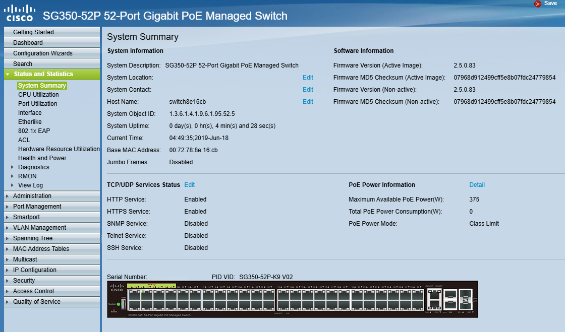 Cisco Small Business SG350-52P 52-Port Gigabit PoE Managed Switch