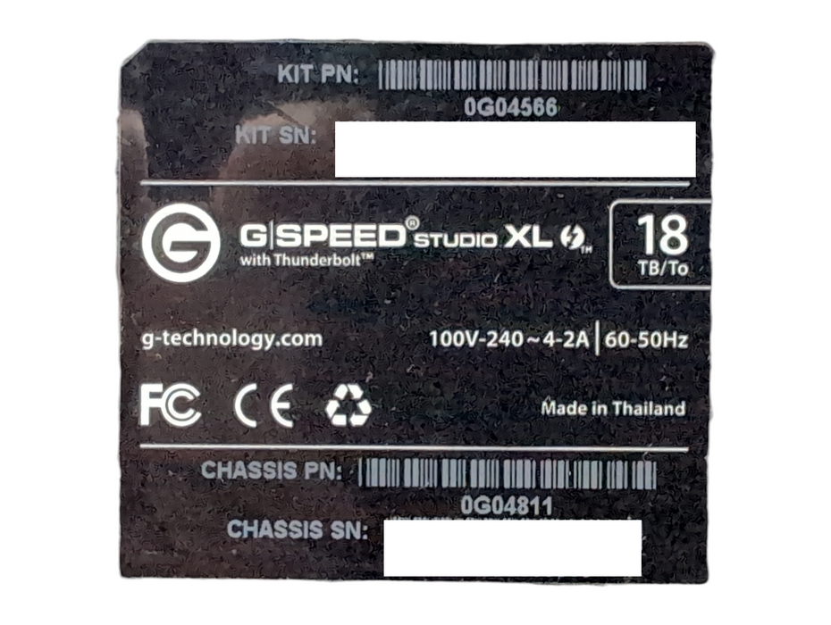 G-Technology G-SPEED Studio XL 18TB Thunderbolt 2 Storage Solution, No HDD