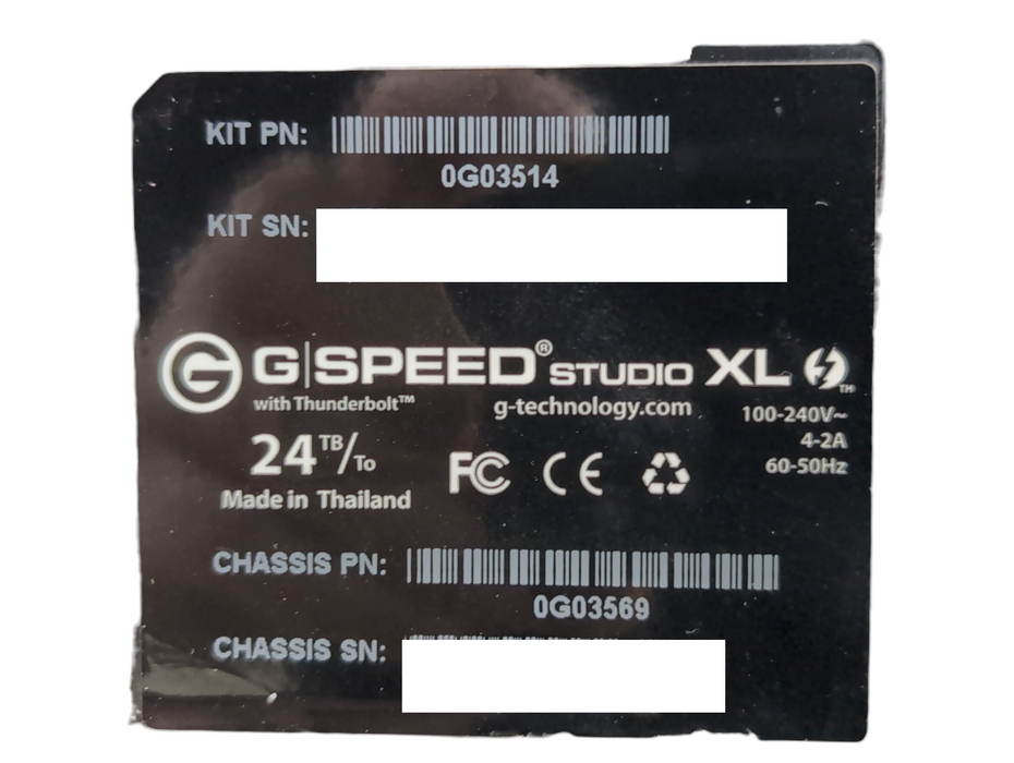 G-Technology G-SPEED Studio XL 24TB Thunderbolt 2 Storage Solution, No HDD