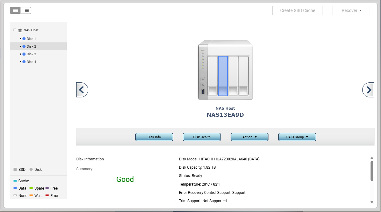 QNAP TS-419P II NAS 4-Bay NAS w/ 4x 2TB HDDs, No AC adapter
