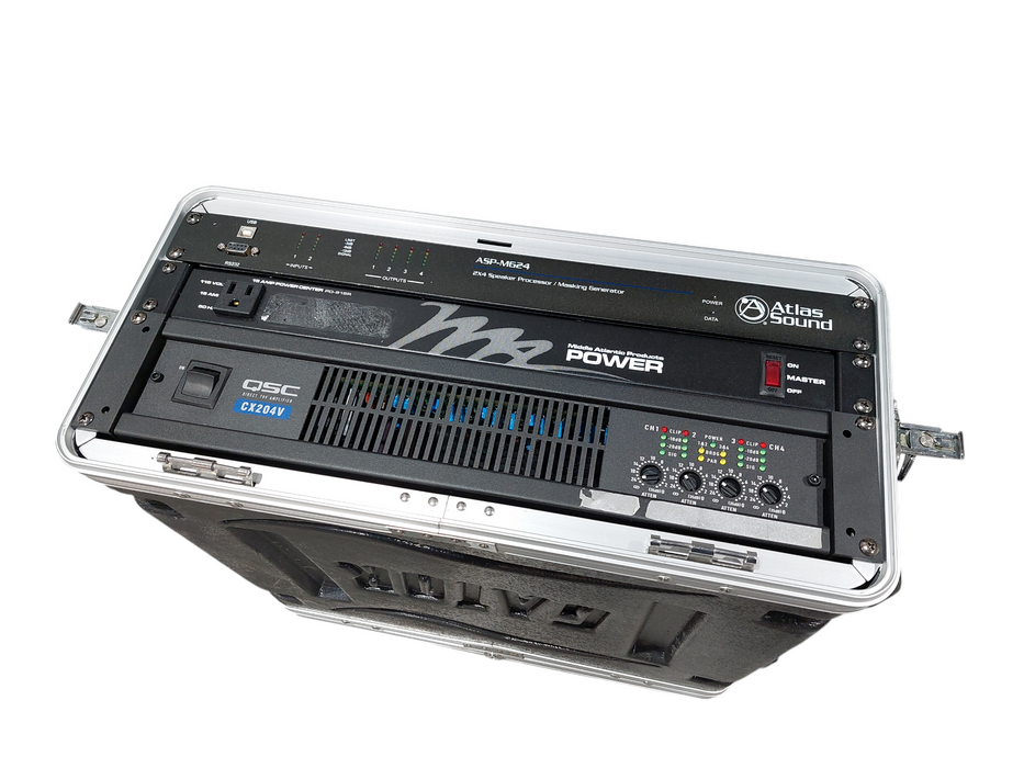 QSC Audio Products CX204V In Gator Case 2x4 Speaker Processor/Masking Generator