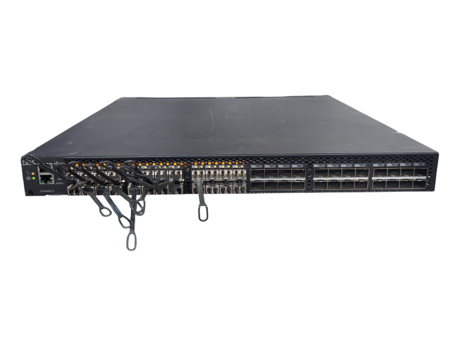 IBM Brocade SAN48B-5 2498-F48 48-Port 16GB FC switch w/ 24 active Ports & 2x PSU