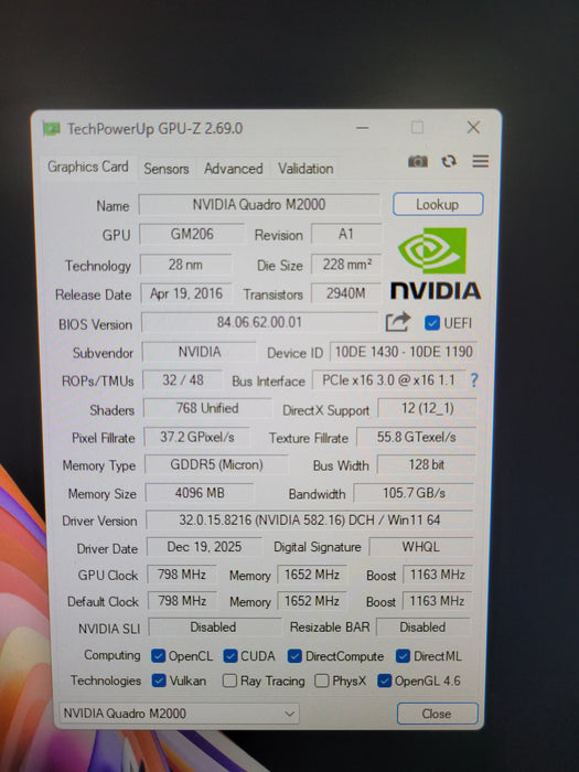 NVIDIA Quadro M2000 4GB GDDR5 Graphics Card | 4x DisplayPort