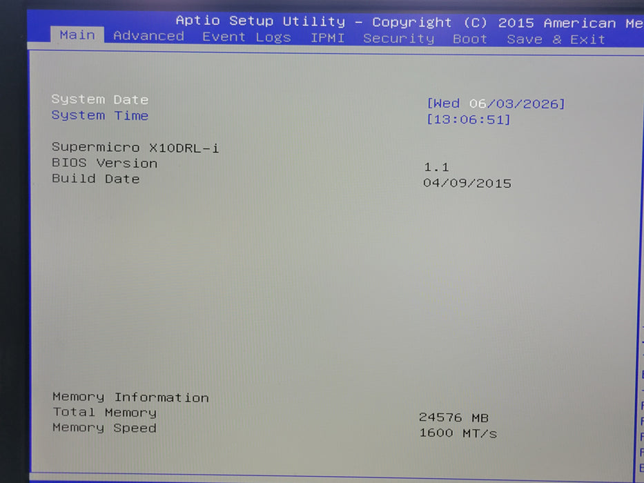SuperMicro X10DRL-i, 2x Xeon E5-2603v3 1.60GHz, 24GB DDR4, Adaptec 6405, 2x PSU