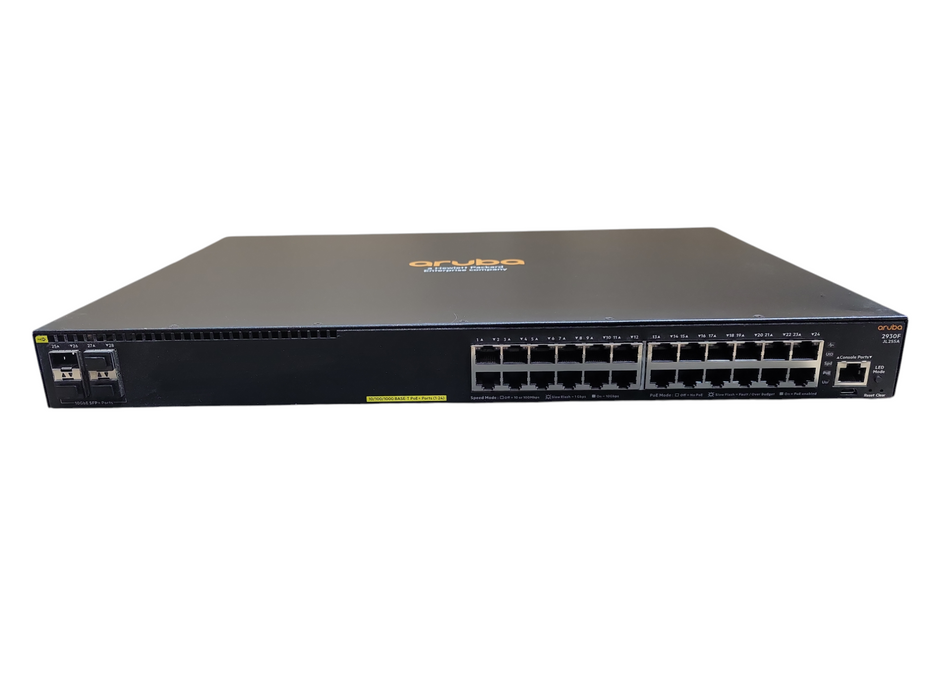 Aruba JL255A 2930F 24G PoE+ 4SFP+ Managed Network Switch