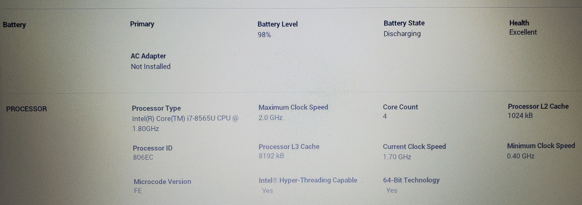 Dell Latitude 3500 i7 8565U 16GB DDR4 MX130 256GB SSD
