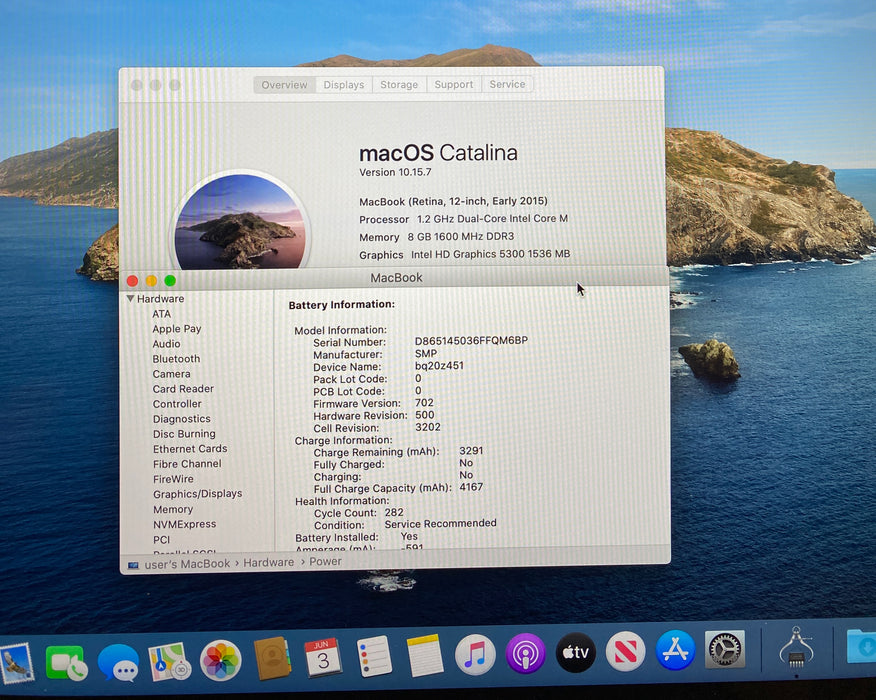 Apple MacBook 12" Retina (Silver) Early 2015 Core M-5Y51 8GB RAM 512GB SSD READ!