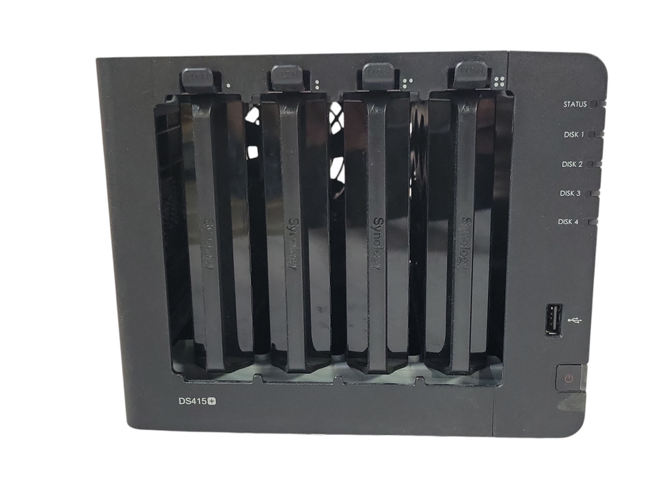 Synology DiskStation DS415+ 4-Bay NAS No HDD/No Power adapter, 4x HDD Trays READ