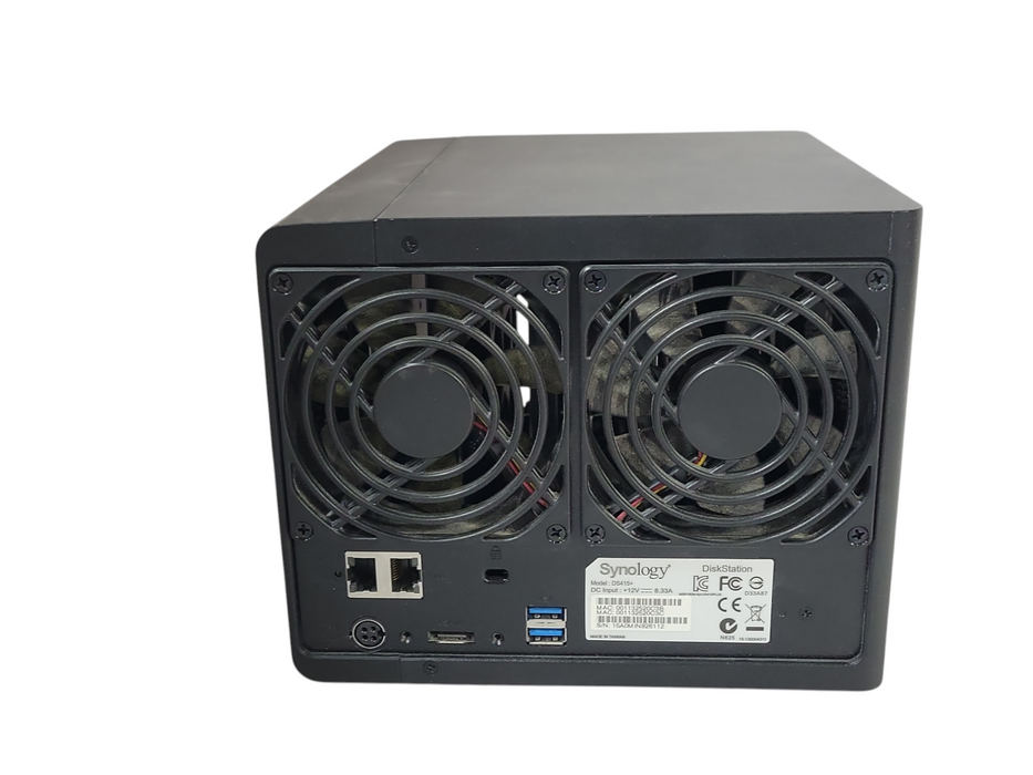 Synology DiskStation DS415+ 4-Bay NAS No HDD/No Power adapter, 4x HDD Trays READ
