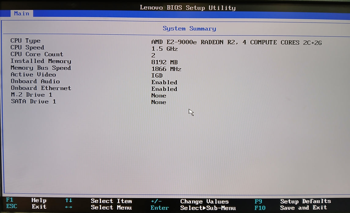 Lenovo Thinkcenter M625q USFF w/ AMD E2-9000e Radeon R2 8GB No HDD