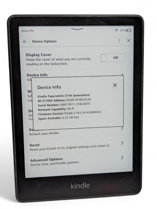 Kindle paperwhite 11th generation USB-C backlit eReader Please READ  -