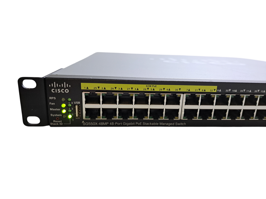 Cisco SG550X-48MP-K9 V04 | 48-Port Gigabit PoE Stackable Managed Switch