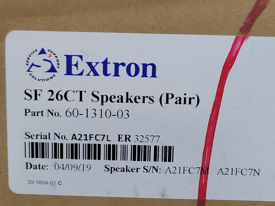 Open-Box Pair of Extron SF 26CT Speakers Pair PN 60-1310-03, READ