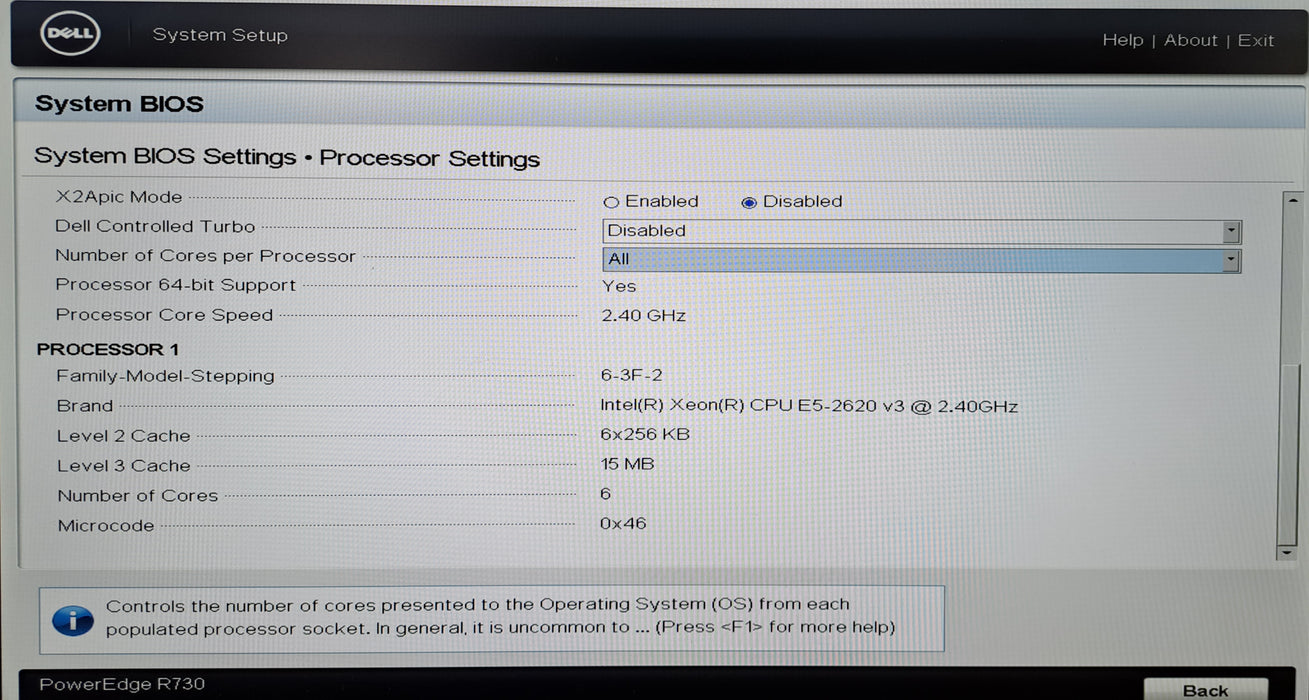 Dell PowerEdge R730 8x 2.5" | 1x Xeon E5-2620 v3 @2.40GHz, 16GB DDR4, H730 Mini