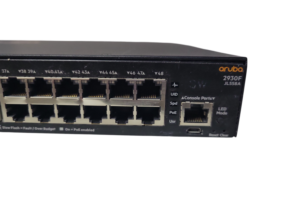 Aruba 2930F JL558A 48-Port Gigabit PoE+ 740W, 4x 10G SFP+ Managed Switch