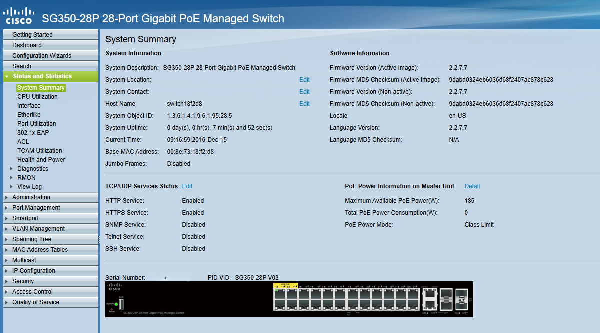 Cisco Small Business - SG350-28P 28-Port Gigabit PoE Managed Switch
