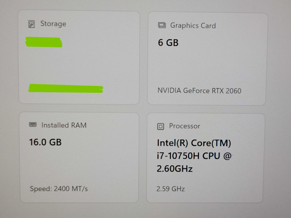 MSI GF 65 Thin i7-10750H 16GB DDR4 RTX 2060 No SSD For Parts/REPAIR