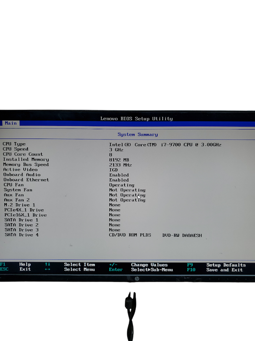 Lenovo Thinkstation P330 SFF, Intel i7-9700 CPU 3.0GHz, 8GB RAM - No HDD/SSD
