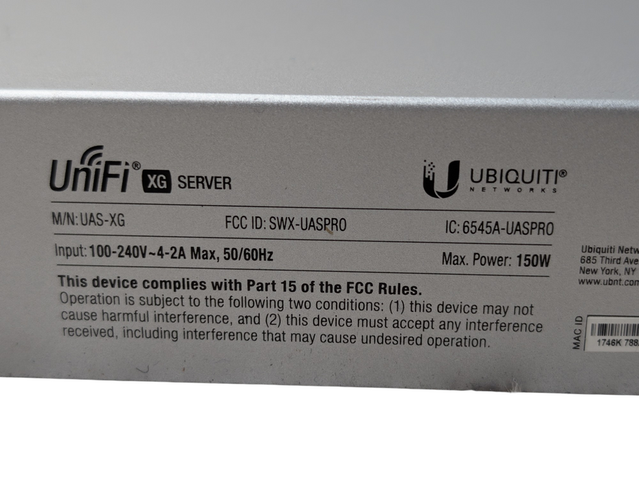 Ubiquiti UniFI XG Server UAS-XG PLEASE READ