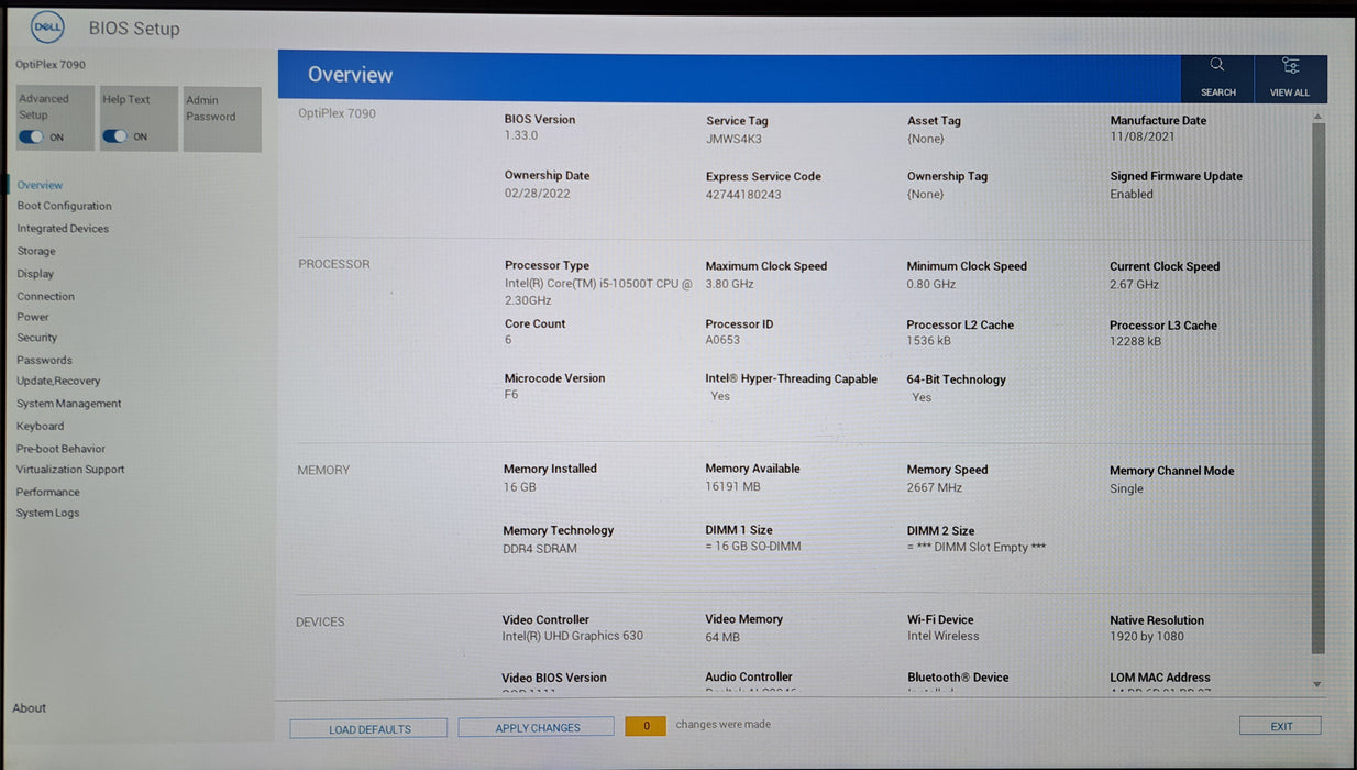 Dell OptiPlex 7090 Micro | Intel Core i5-10500T, 16GB DDR4, 512GB NVMe, Wi-Fi
