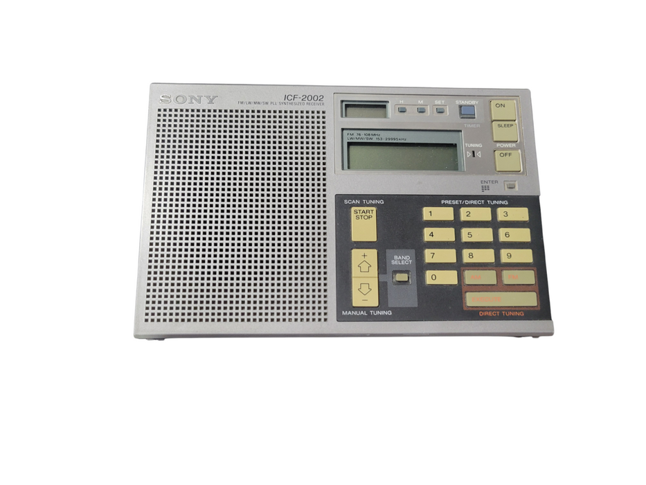 Vintage Sony ICF-2002 FM/LW/MW/SW PLL Shortwave SSB Radio Working