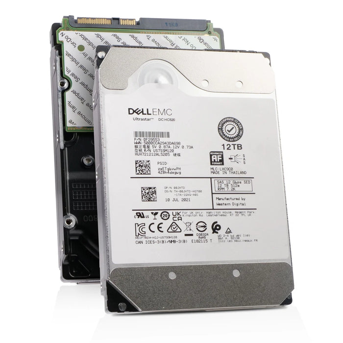 Dell MG07SCA12TEY 12TB 512e SAS 12Gbps 7.2K RPM 3.5" Enterprise HDD 0KFJ7G