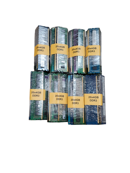 Lot of 160x , Assorted Brands 4GB DDR3 Desktop RAM NON-HEAT SINK
