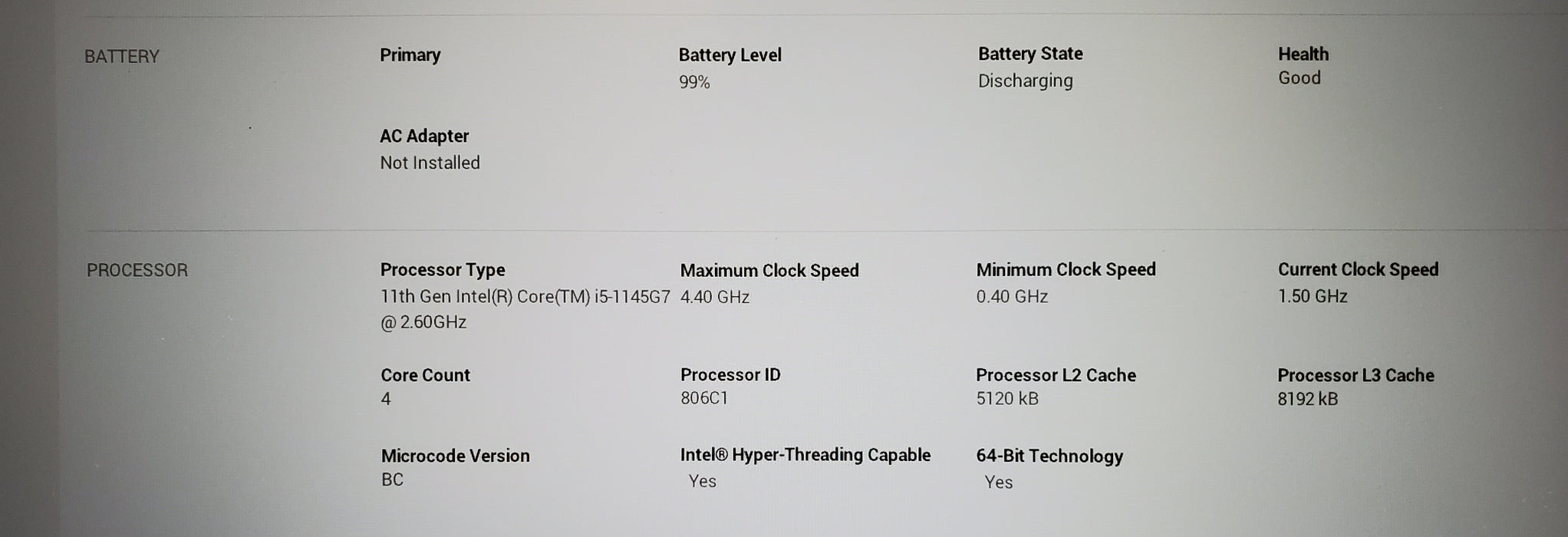 Dell Latitude 7420 Core i5-1145G7@ 2.6GHz 8GB RAM 256GB Lap200