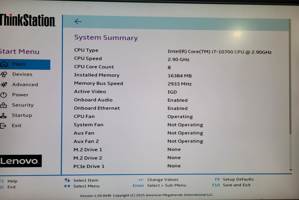Lenovo ThinkStation P340 | i7-10700 @2.90GHz 16GB DDR4 256GB SSD | READ!!