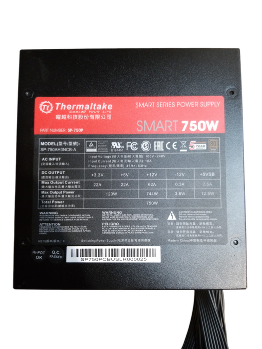 Thermaltake Smart 750W NON-Modular Power Supply SP-750P
