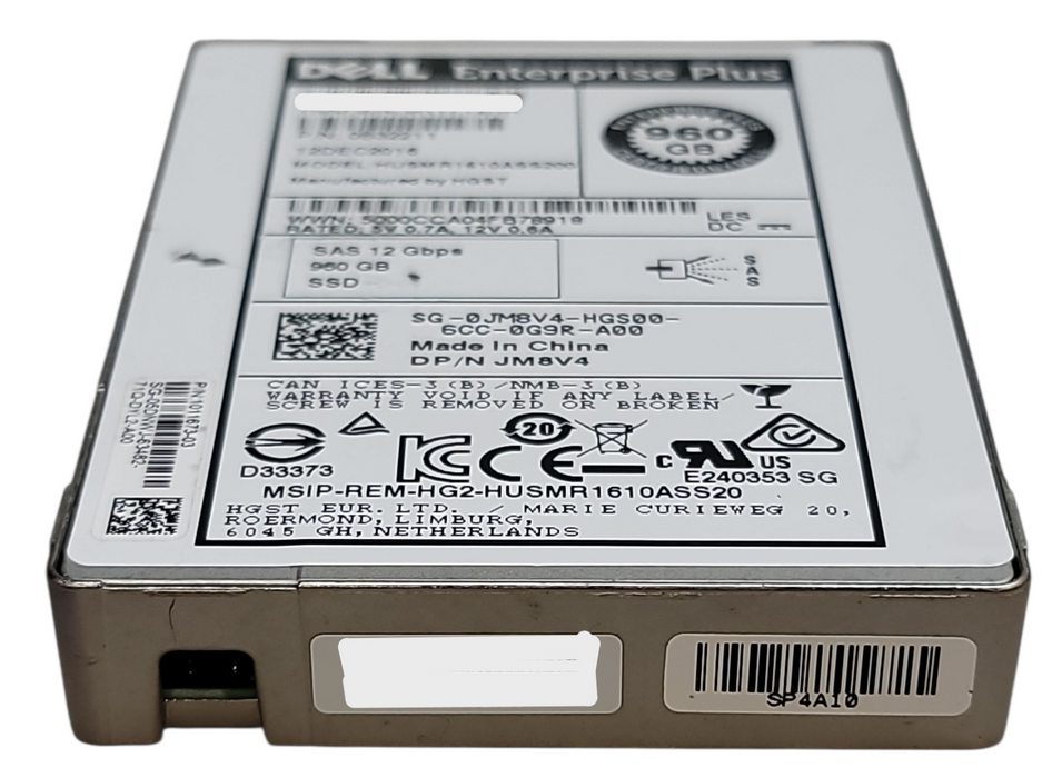 960GB SAS 2.5" 15mm 12Gb/s Dell Enterprise Plus SSD - HUSMR1610ASS200