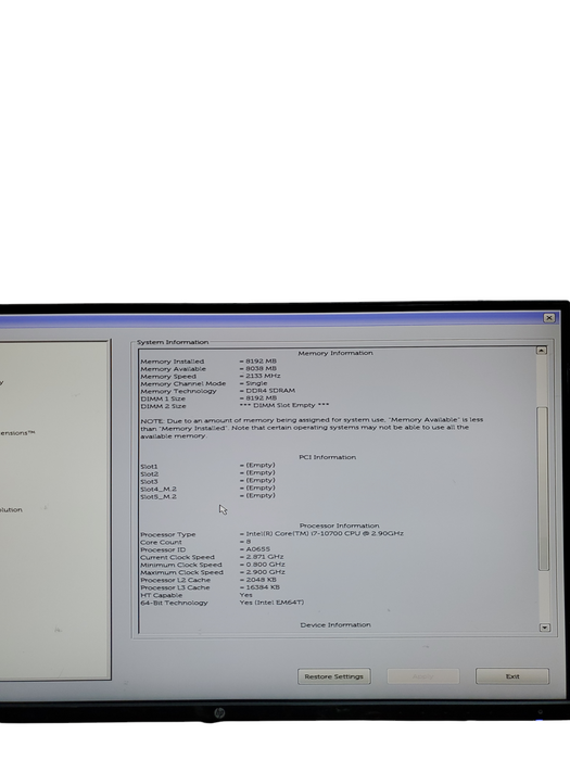 Dell OptiPlex 3090 TOWER i7-10700 CPU | 8GB DDR4 RAM | NO-HDD/SSD
