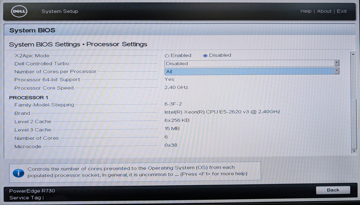 Dell PE R730 2U 16x2.5", Xeon E5-2620v3, 32GB DDR4, H730Mini, No HDD, 2x PSU