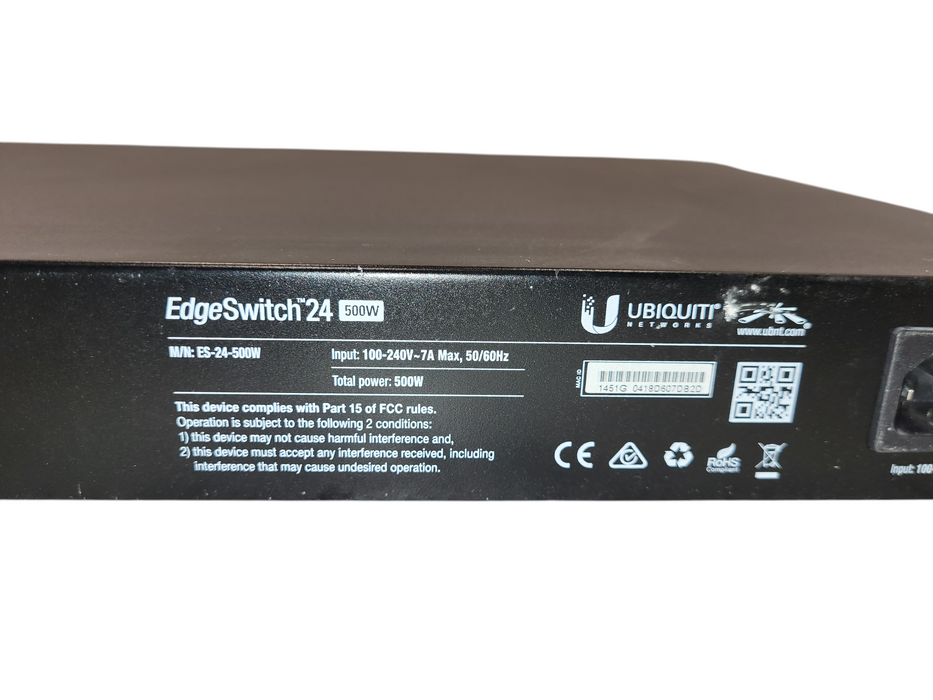 Ubiquiti Network Switch ES-24-500W EdgeSwitch 24 Ethernet Port 500W