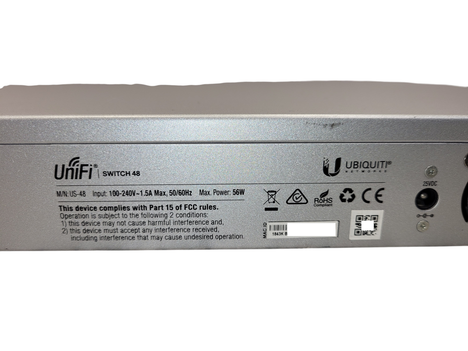 Ubiquiti US-48 48-Port UniFi Managed Gigabit Switch Non- POE