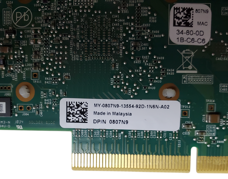 Dell QL41112 0807N9 QLogic Dual-Port 10Gb SFP+ PCIe Network Adapter